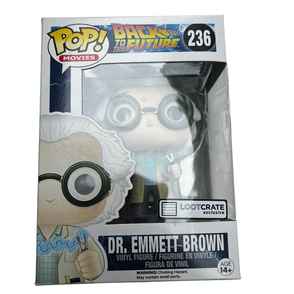 Dr. Emmett Brown 236 POP from Back to the Future Released 2015 LOOT CRATE - Picture 1 of 6